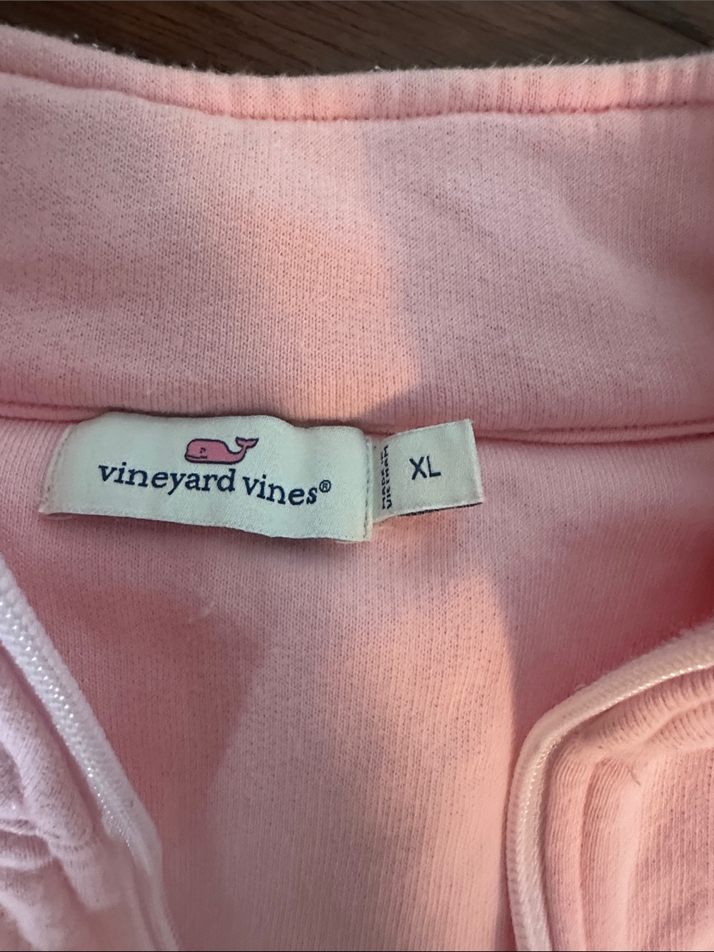 Vineyard Vines Pale Pink Quarter-Zip Pullover - Picture 3 of 10
